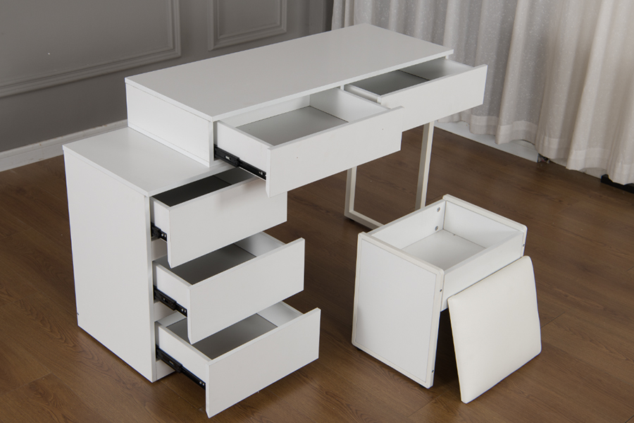 WSS992 Minimalist Saf Beyaz Tuvalet Masası