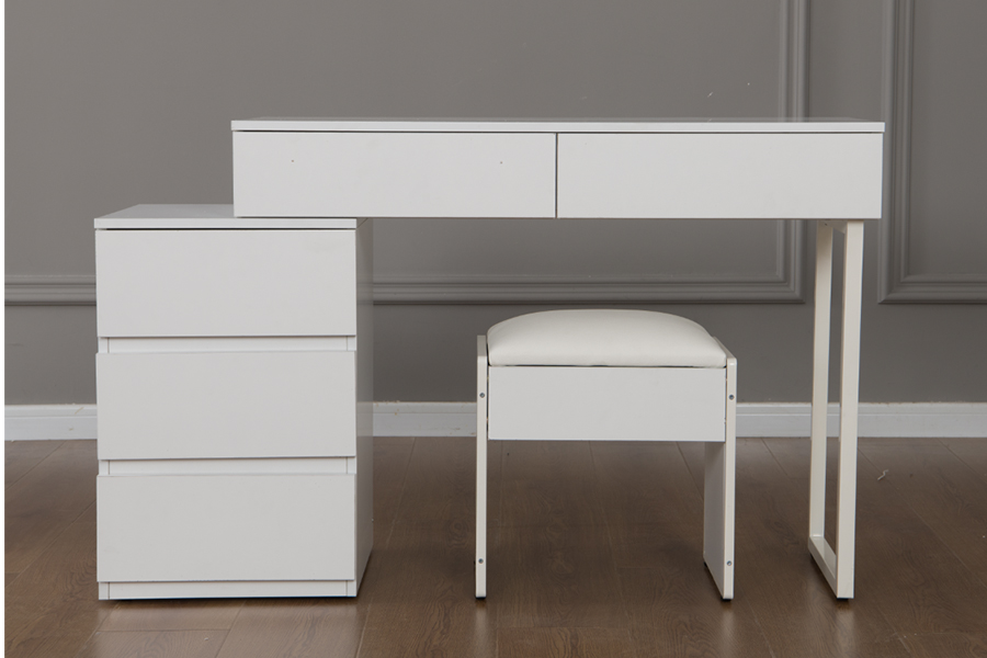 WSS992 Minimalist Saf Beyaz Tuvalet Masası