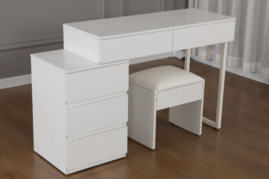 WSS992 Minimalist Saf Beyaz Tuvalet Masası