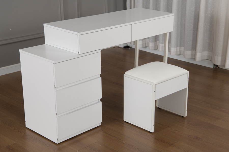 WSS992 Minimalist Saf Beyaz Tuvalet Masası