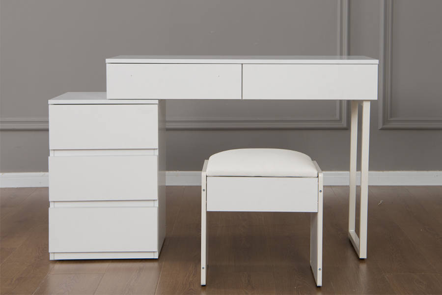 WSS992 Minimalist Saf Beyaz Tuvalet Masası