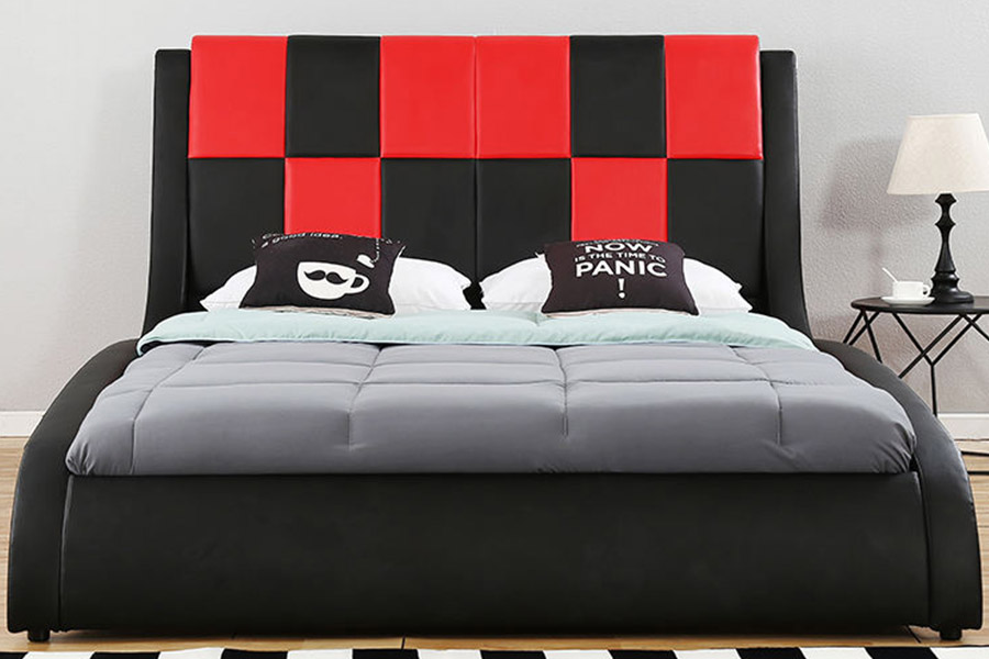 1443 Çift Kişilik King Size PU Suni Deri Döşemeli Yatak