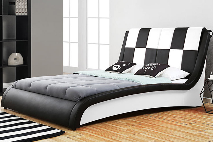 1443 Çift Kişilik King Size PU Suni Deri Döşemeli Yatak