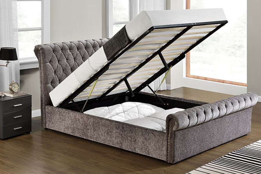 1153G Chesterfield Ezilmiş Kadife Kristal Osmanlı Baza