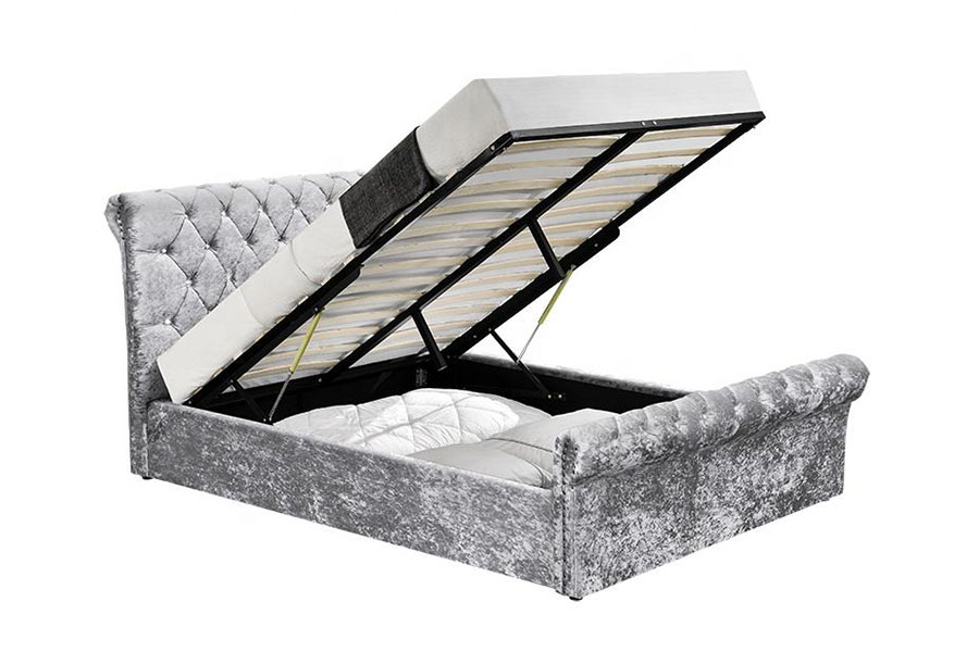 1153G Chesterfield Ezilmiş Kadife Kristal Osmanlı Baza