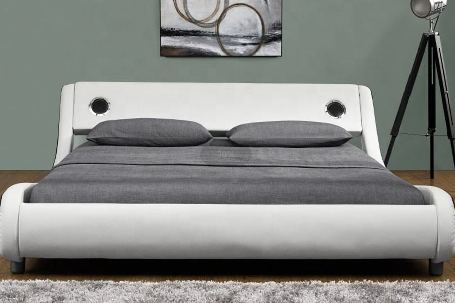 1140S Gaz Lift Müzik Hoparlörü Suni Deri Yatak Çerçevesi
