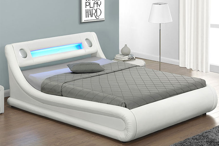 1138G Osmanlı Kral LED PU Deri Döşemeli Karyola