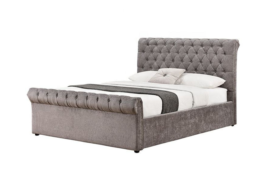1208G Chesterfield Şönil-Kadife Kızak Osmanlı Baza Çerçevesi