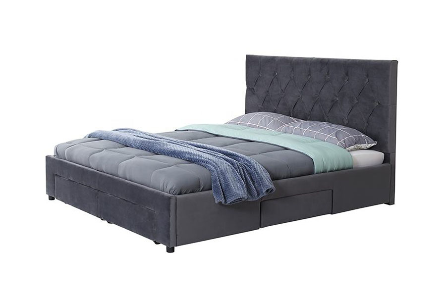1406D Velvet King Ahşap Tabanlı Çekmece Döşemeli Baza Çerçevesi