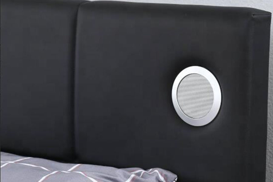 1239-1GS PU-Deri LED Müzik Hoparlörü Gaz Kaldırma Yatak Çerçevesi